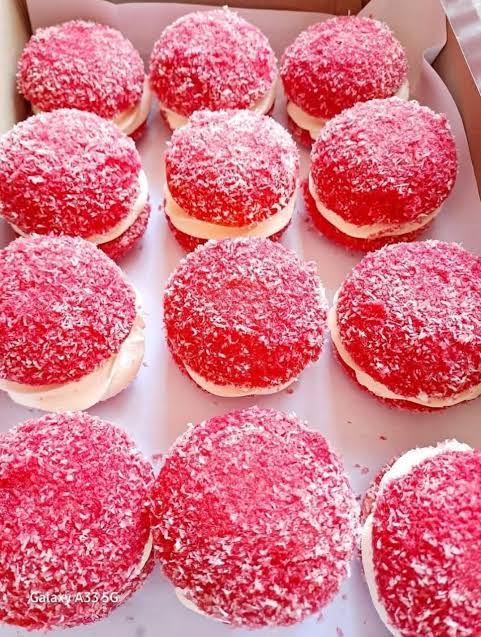 Pink coconut snowballs